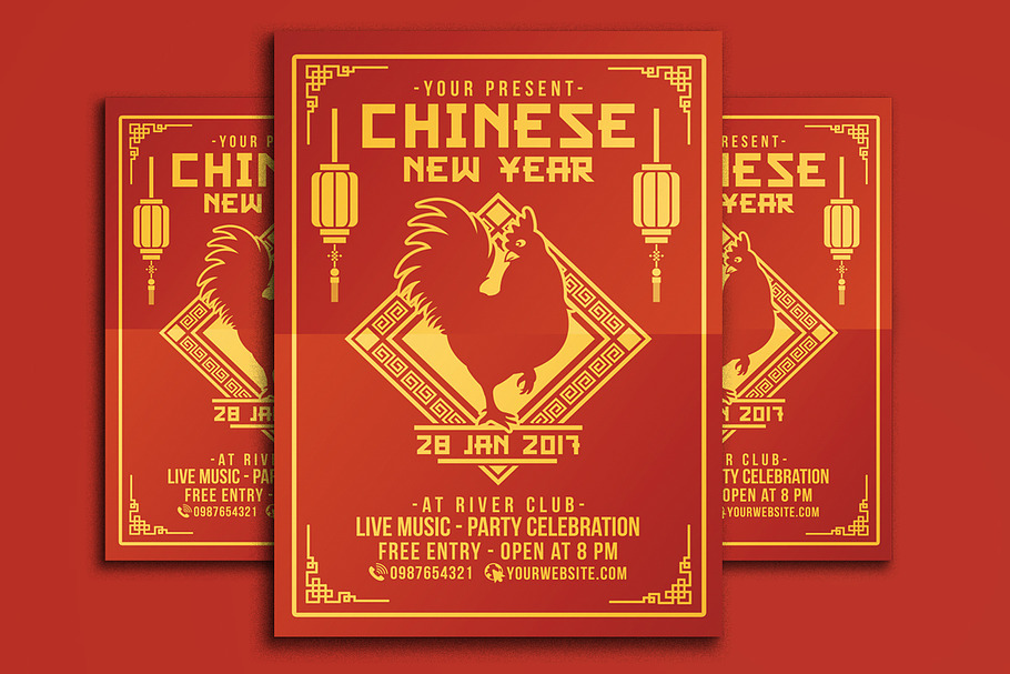 Chinese New Year 2017 in Flyer Templates - product preview 8
