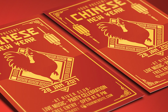 Chinese New Year 2017 in Flyer Templates - product preview 2