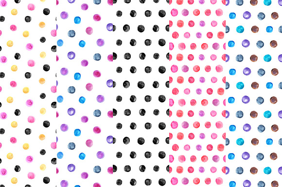 Watercolor Polka Dot SeamlessPattern in Patterns - product preview 1