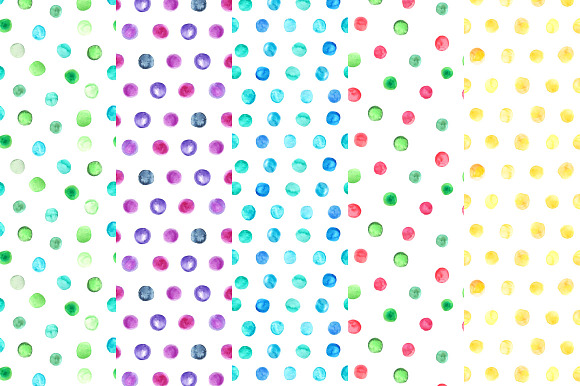 Watercolor Polka Dot SeamlessPattern in Patterns - product preview 3