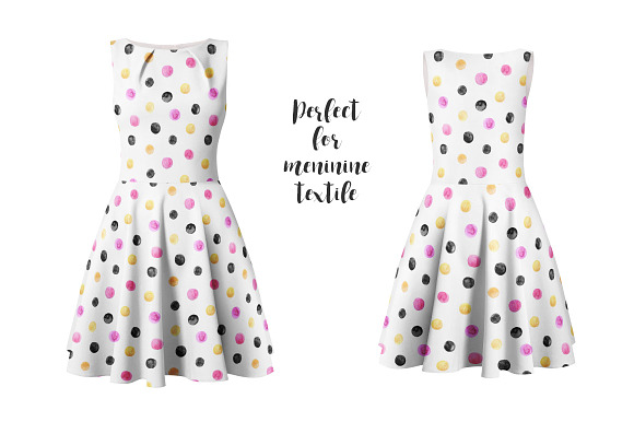 Watercolor Polka Dot SeamlessPattern in Patterns - product preview 4
