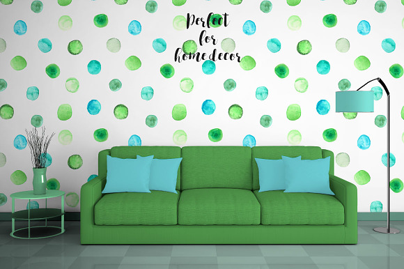 Watercolor Polka Dot SeamlessPattern in Patterns - product preview 5