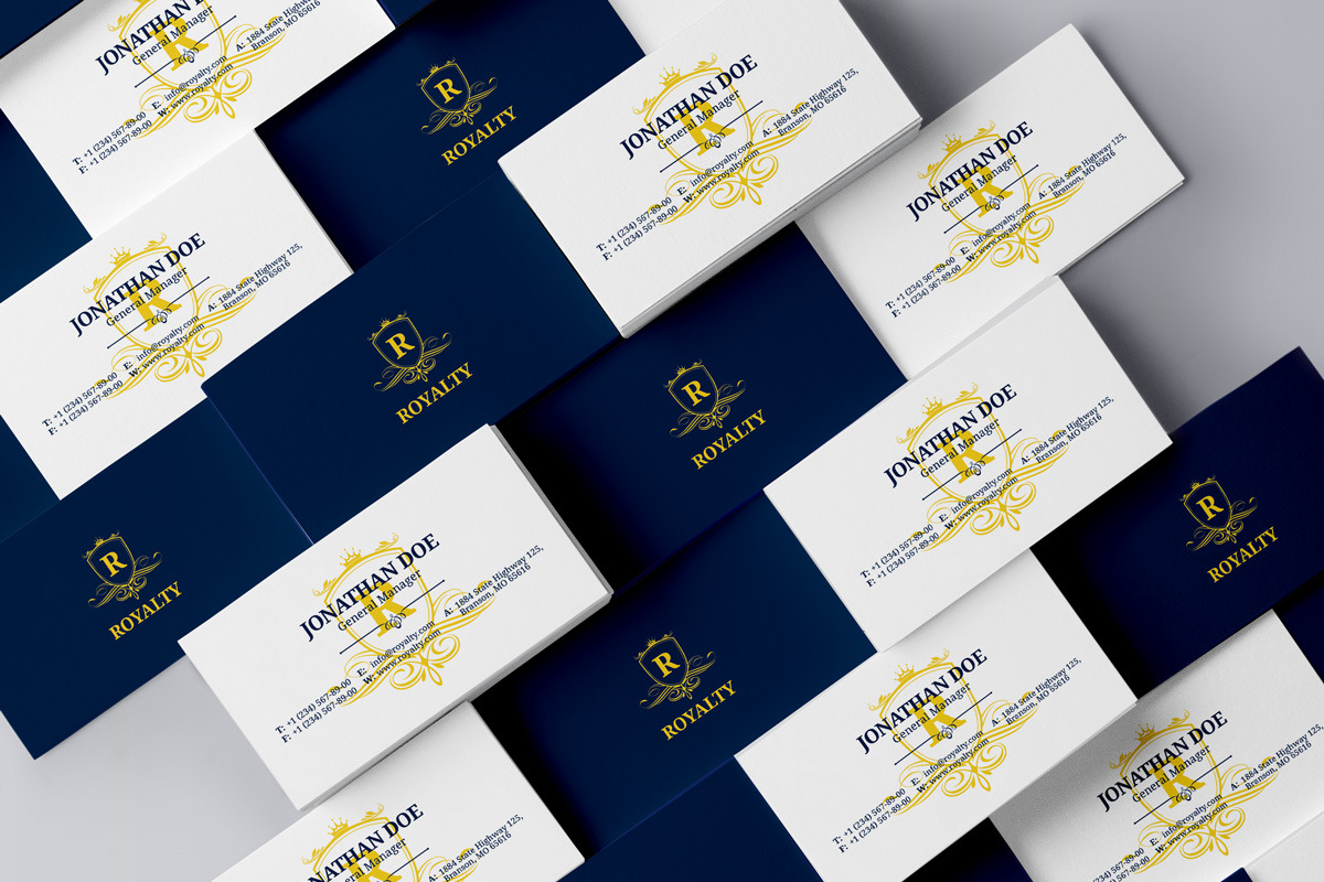 Simple Royal Business Card 56 in Business Card Templates - product preview 8
