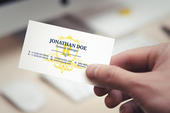 Simple Royal Business Card 56 in Business Card Templates - product preview 3