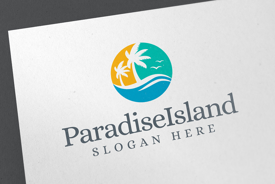 Paradise Island Logo in Logo Templates - product preview 8