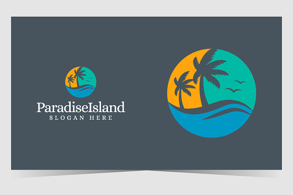 Paradise Island Logo in Logo Templates - product preview 1