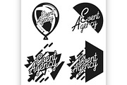Vintage event agency emblems