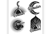 Vintage ramadan emblems