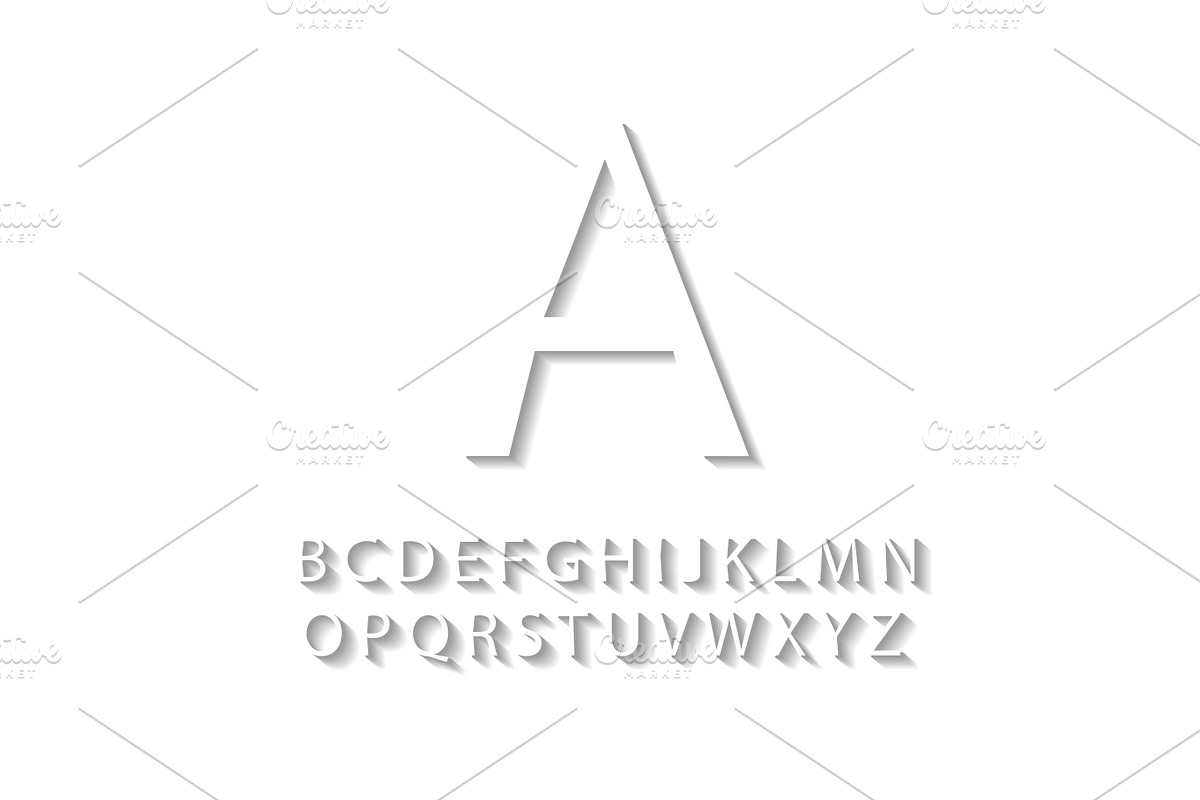 White font with shadow vector in Graphics - product preview 8
