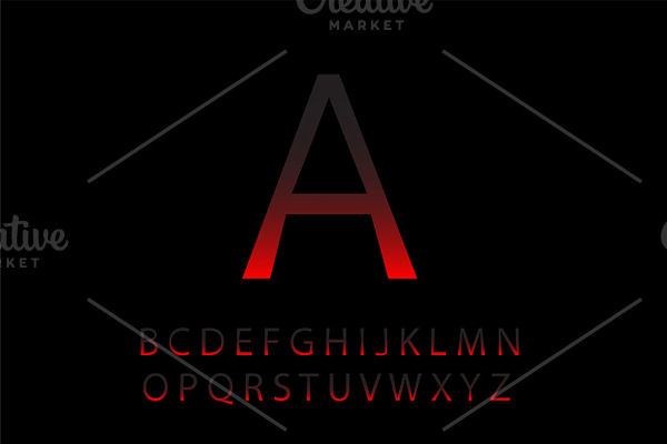 Red font with black shadow vector