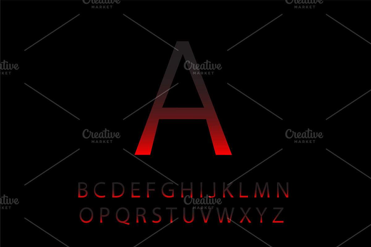Red font with black shadow vector in Graphics - product preview 8