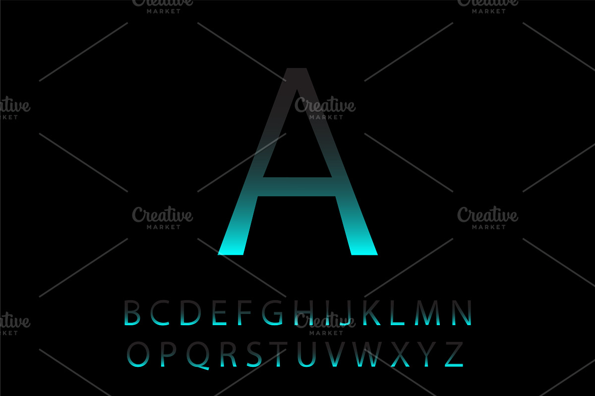Neon font with shadow vector in Graphics - product preview 8