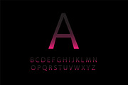 Pink font with shadow vector