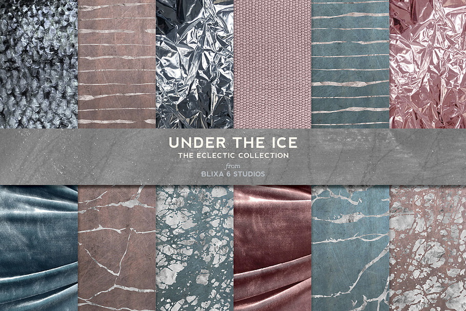 Under The Ice: Marbled Silver Foil in Patterns - product preview 8