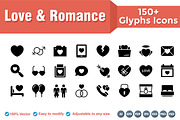 Love and Romance Line Icons