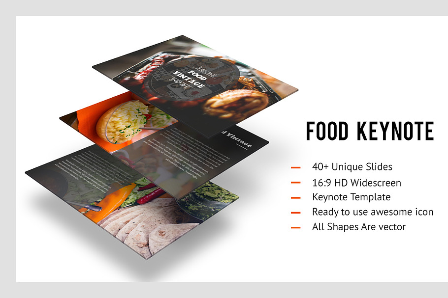 Food Vintage Keynote Template in Keynote Templates - product preview 8