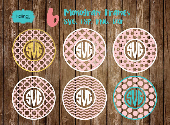 Circle monogram svg in Illustrations - product preview 1