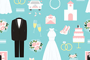 Wedding seamless pattern