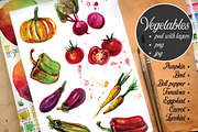 Watercolor Vegetables_2