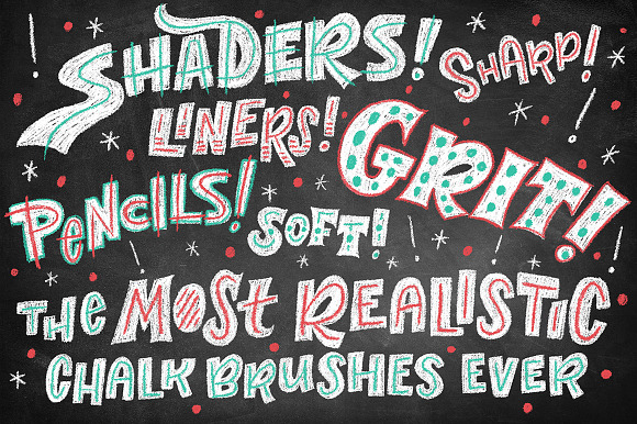 Realistic Photoshop Chalk Brushes! in Photoshop Brushes - product preview 1