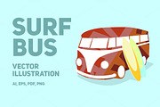 Surf bus | Vector illustration