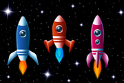 rockets in outer space