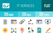 50 IT Services Flat Multicolor Icons