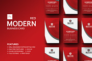 Modern Red Business Card
