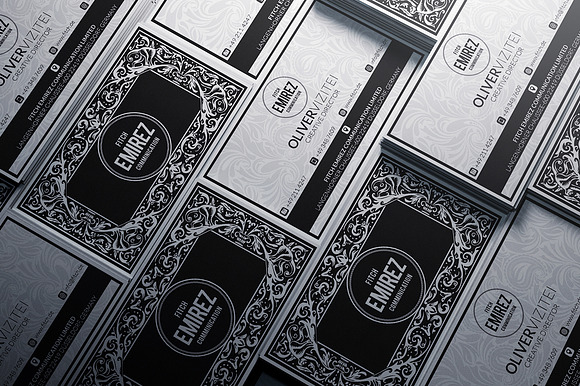 Black And White Business Card in Business Card Templates - product preview 2