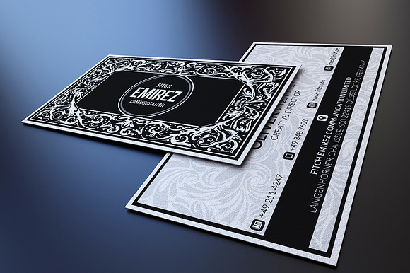 Black And White Business Card in Business Card Templates - product preview 3
