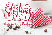 Valentine's Day lettering overlays