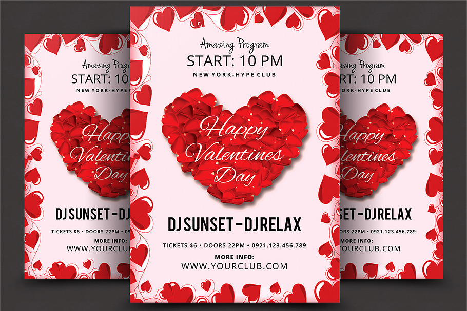 Valentines Day Psd Flyer Template in Flyer Templates - product preview 8