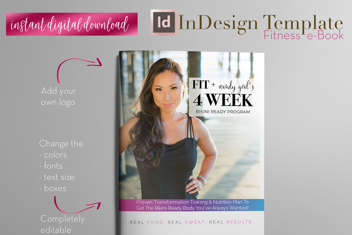 Fitness e-Book | InDesign Template in Magazine Templates - product preview 8