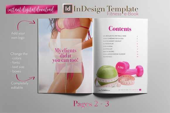 Fitness e-Book | InDesign Template in Magazine Templates - product preview 1