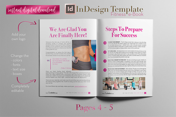 Fitness e-Book | InDesign Template in Magazine Templates - product preview 2