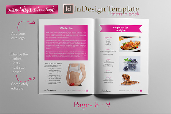 Fitness e-Book | InDesign Template in Magazine Templates - product preview 4