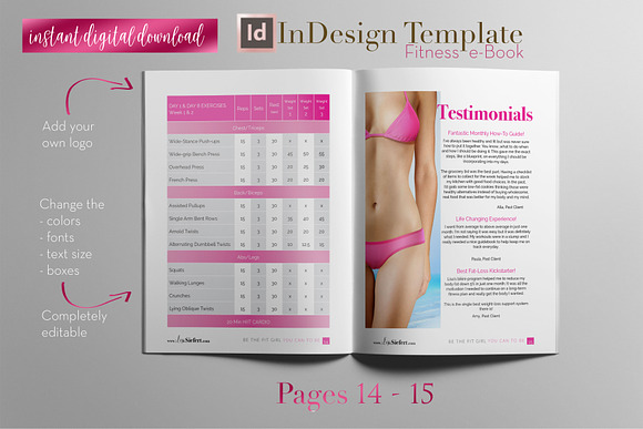 Fitness e-Book | InDesign Template in Magazine Templates - product preview 7