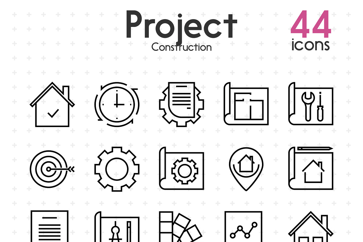 Construction Project in Icons - product preview 8