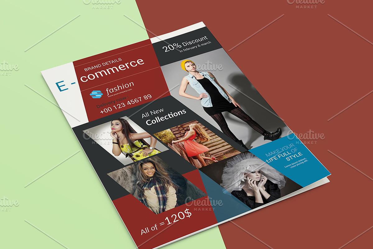 E Commerce Fashion Flyer-V468 in Flyer Templates - product preview 8