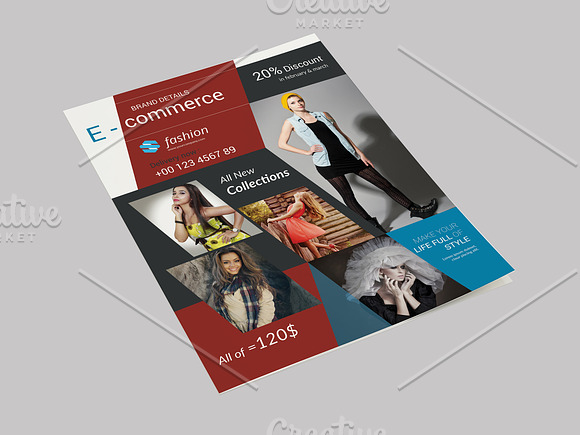 E Commerce Fashion Flyer-V468 in Flyer Templates - product preview 2
