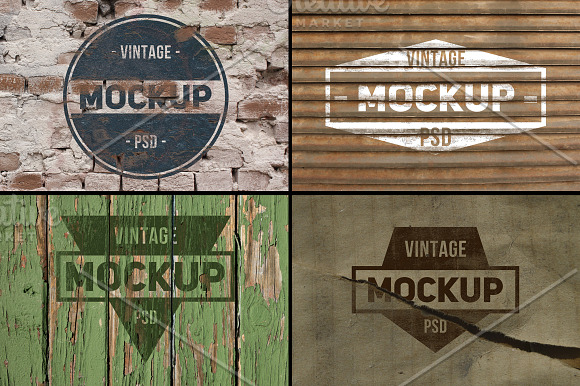 8 Vintage Logo Mockups vol. 2 in Branding Mockups - product preview 1