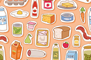 Everyday food seamless pattern