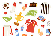 Football sport soccer icons vector