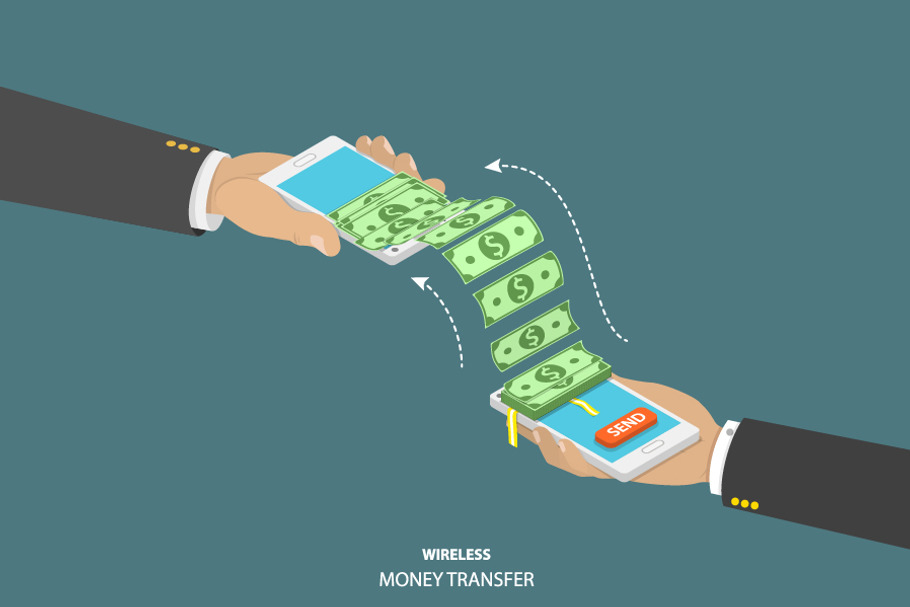 Wireless money transfer in Illustrations - product preview 8