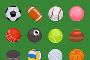 Collection of sport balls vector