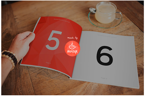 12 PSD Square Brochure Mockups in Branding Mockups - product preview 5