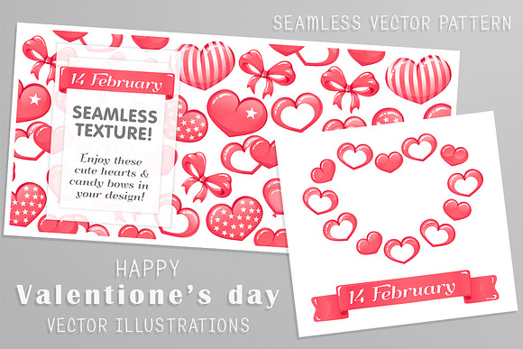 SET / ROSE Valentine's day, Pattern in Illustrations - product preview 5