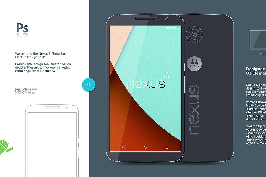 Nexus 6 Android Mockup & Concept in Templates - product preview 8