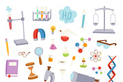 Science lab icons education design