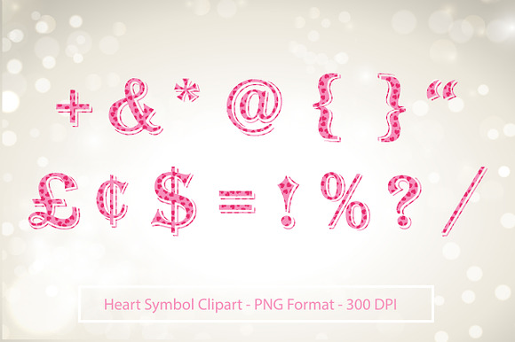 Hearts Alphabet Clipart - Valentine in Objects - product preview 2